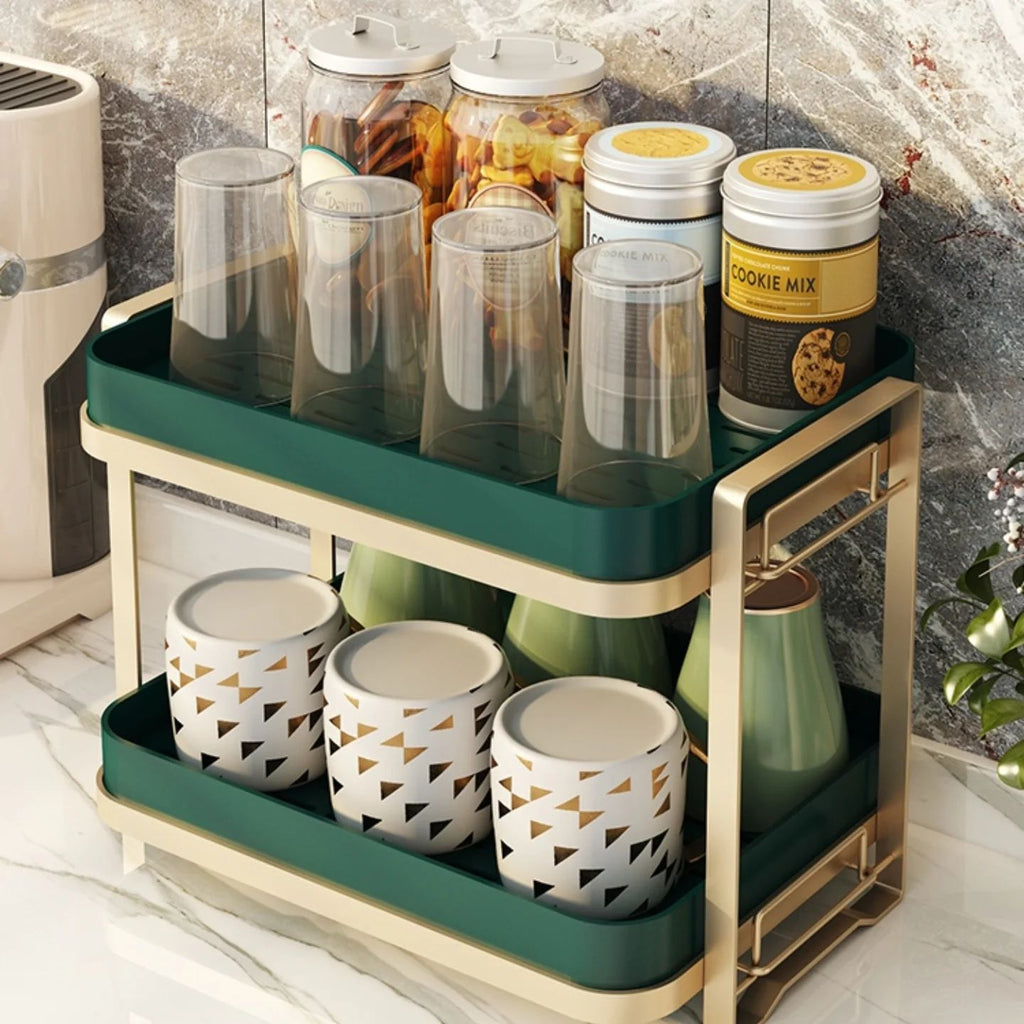 2 Tier Luxury Drain Storage Rack
