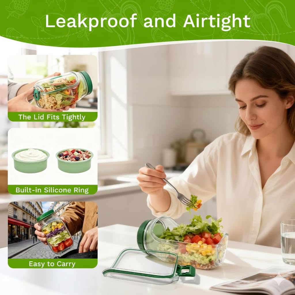 Fresh Vault Luxe Leakproof Salad Jar