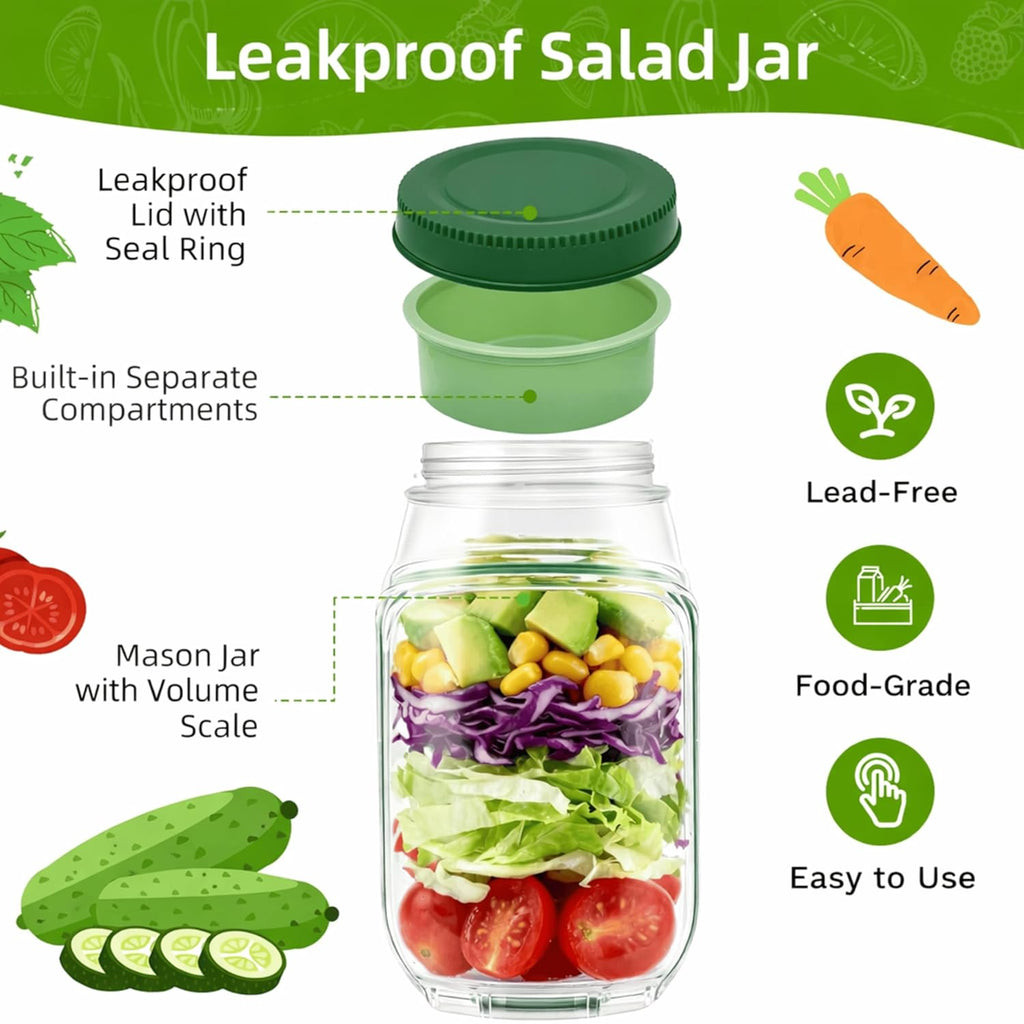 Fresh Vault Luxe Leakproof Salad Jar