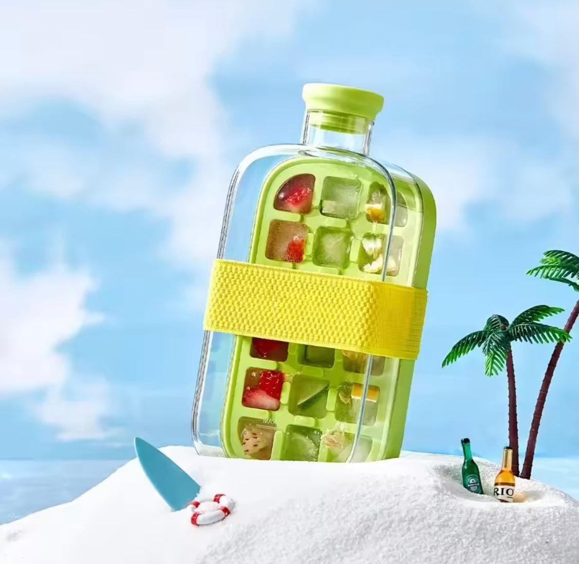2 In 1 Ice Cube Bottle 500ml