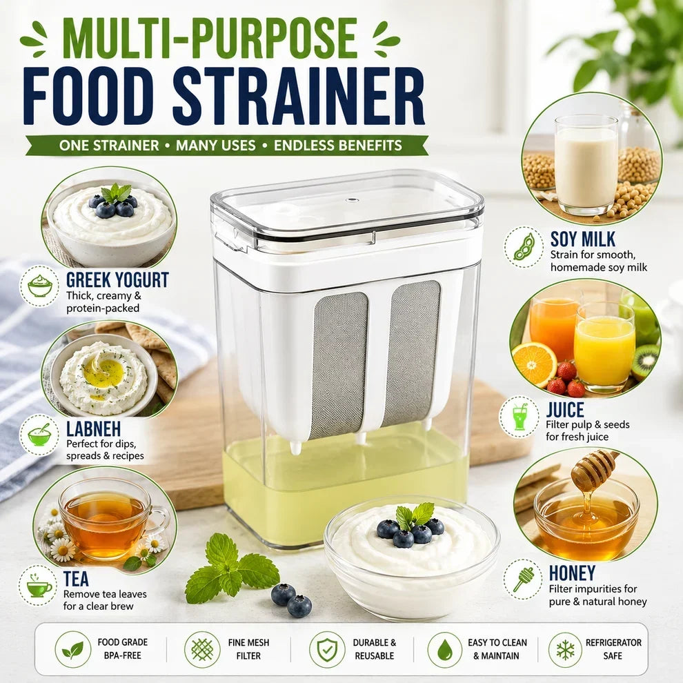 1100ML Greek Yogurt Maker and Beverage Strainer