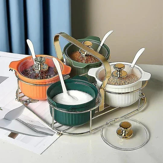 Set of 4 Acrylic Spice Jar